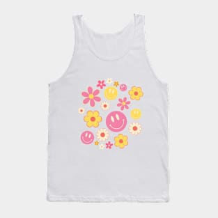 Trippy Happy Floral Vibes Tee! Tank Top